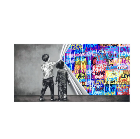 Children's Graffiti Wall Art Canvas Abstract