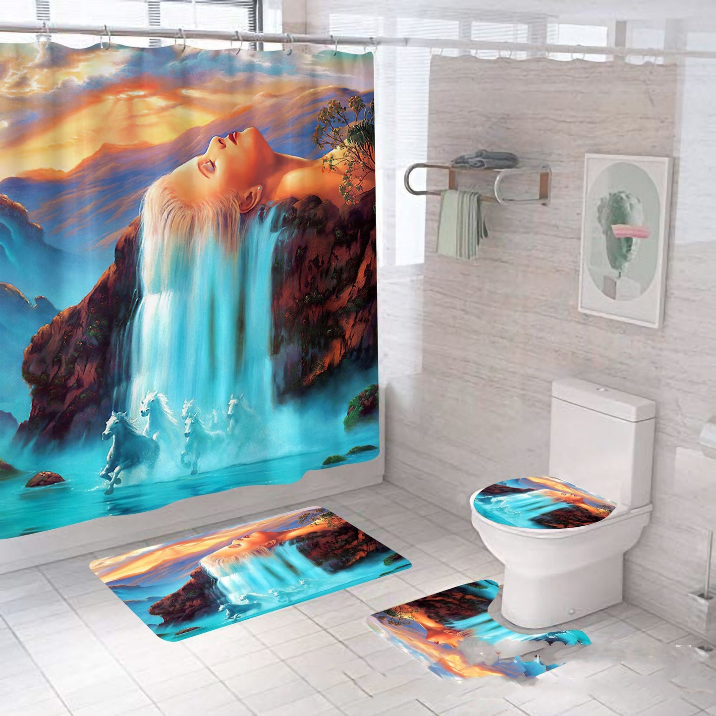 4pcs Bathroom Waterfall set.