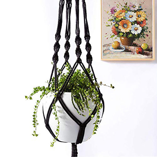 Plant-Linked Indoor And Outdoor Hanging Flowerpot Basket.