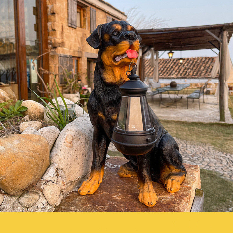 LED Solar Light Dog Lantern.