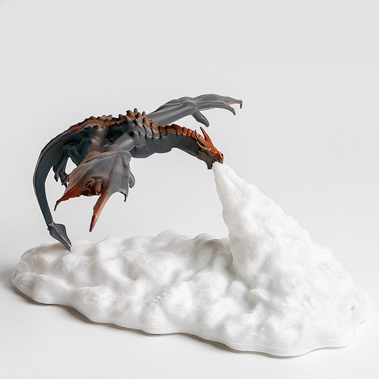 3D Printing Fire-Breathing Dragon Lamp Creative Night Light.