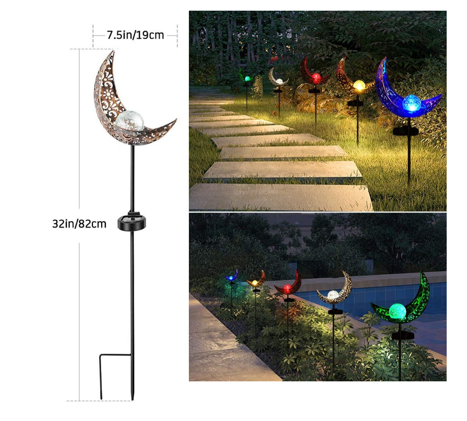 LED Solar Flame Light Metal LED Garden Light Flame Effect Lamp Waterproof Outdoor Lights Landscape Lights Solar Light