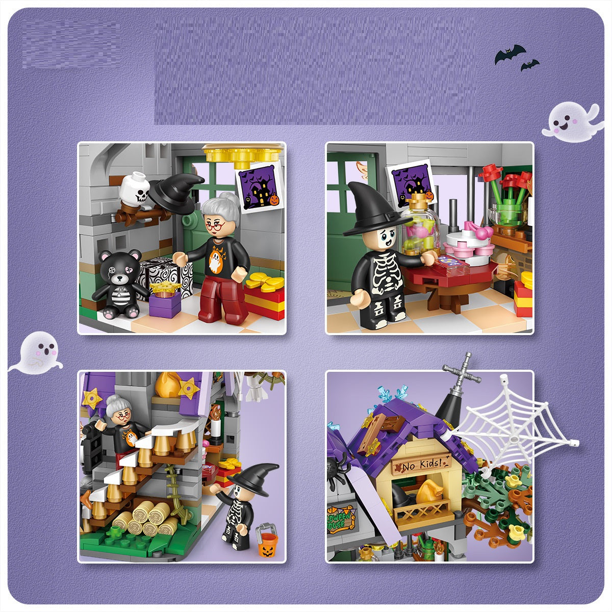 Halloween toy bricks set.