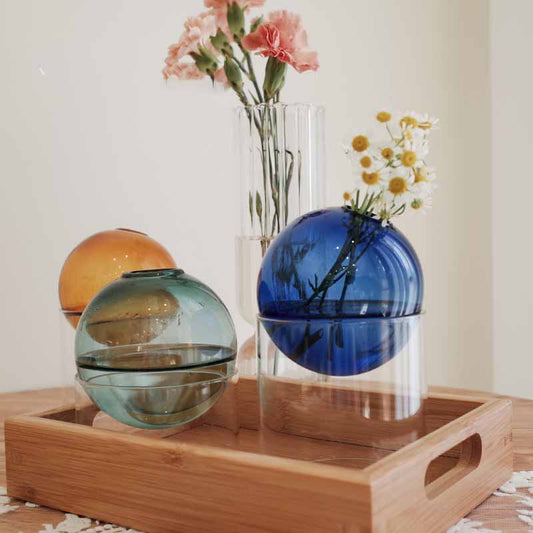 Spherical Glass Vase Decor.