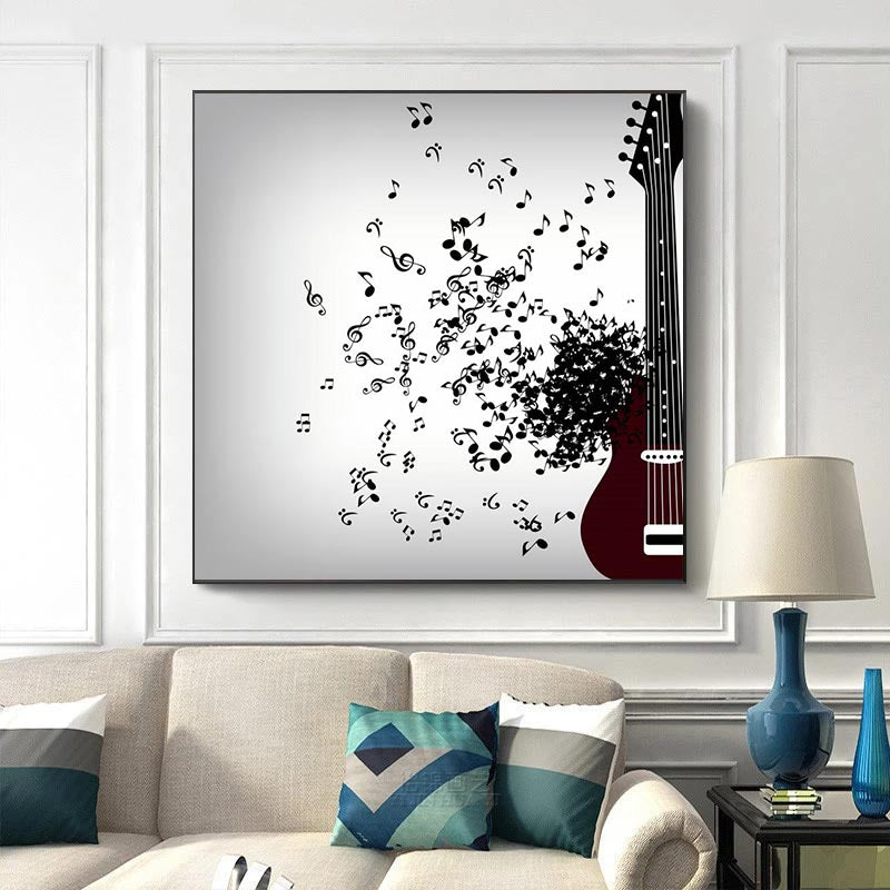 guitar art pavilion decoration painting