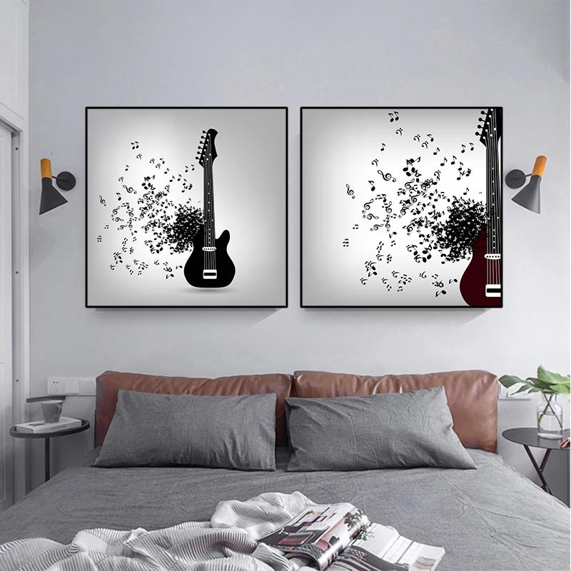 guitar art pavilion decoration painting