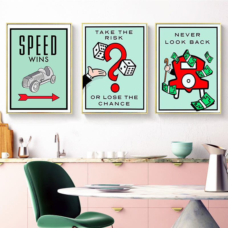 monopoly motivational picture home decor