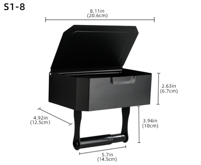 Punch Free Stainless Steel Bathroom Tissue Box.