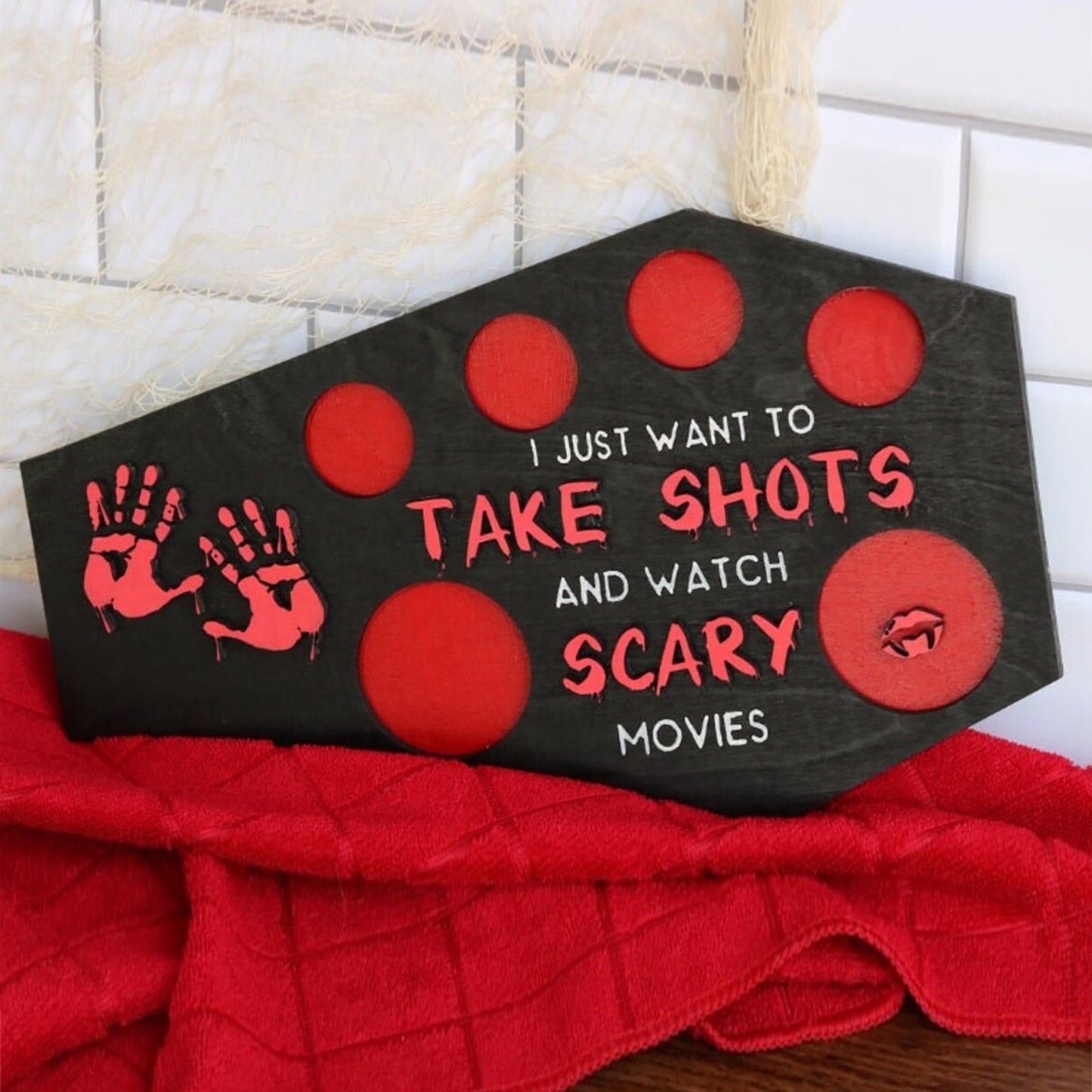 Halloween Horror drinking Shoots Tray