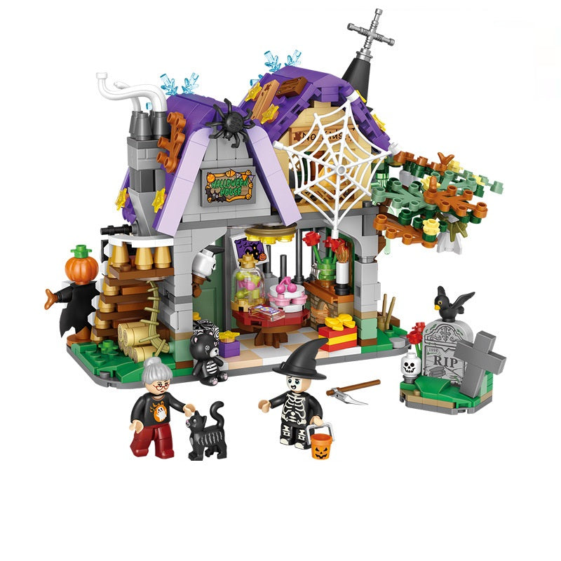 Halloween toy bricks set.