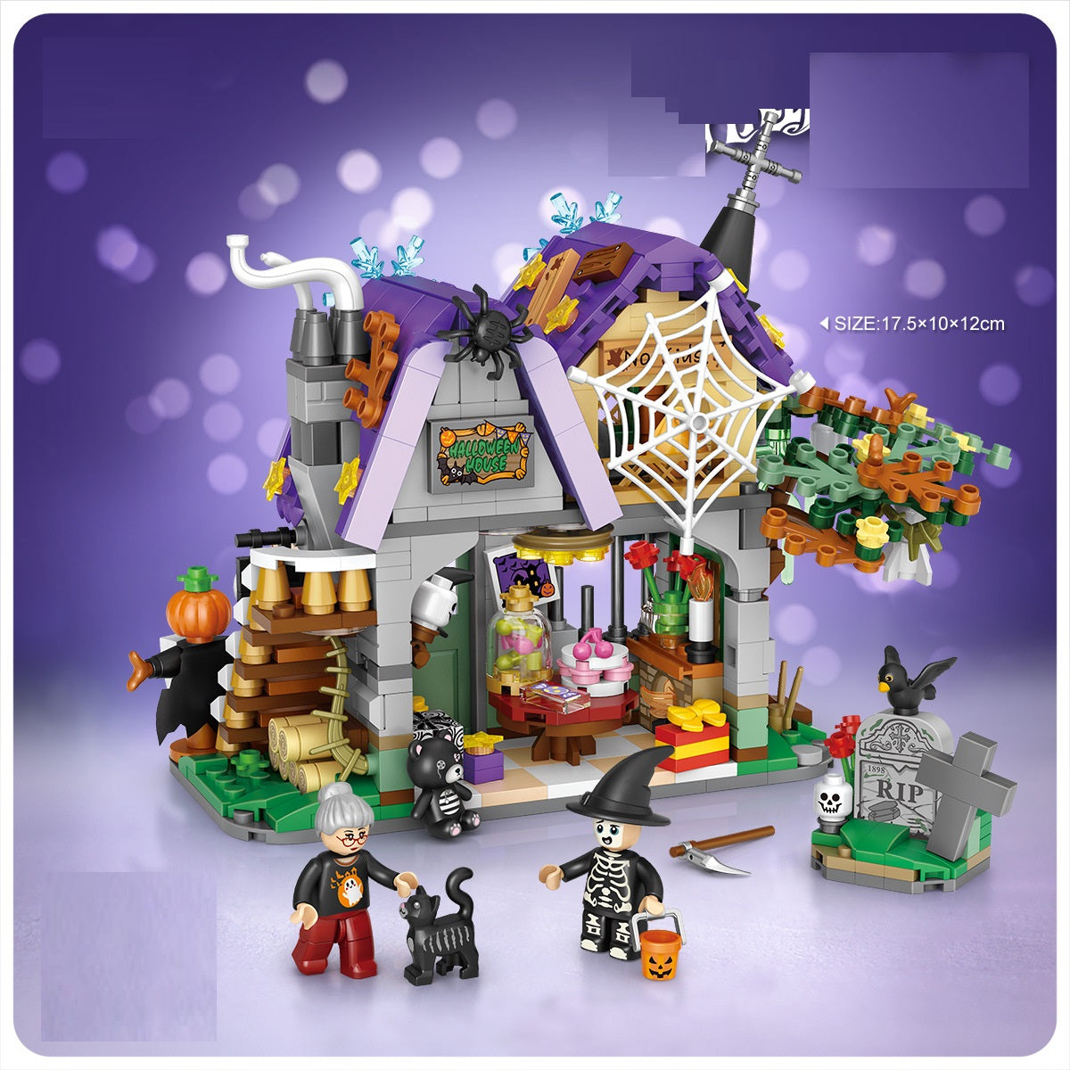 Halloween toy bricks set.