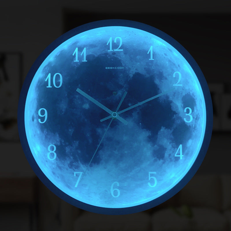 12-inch luminous moon Wall Clock.