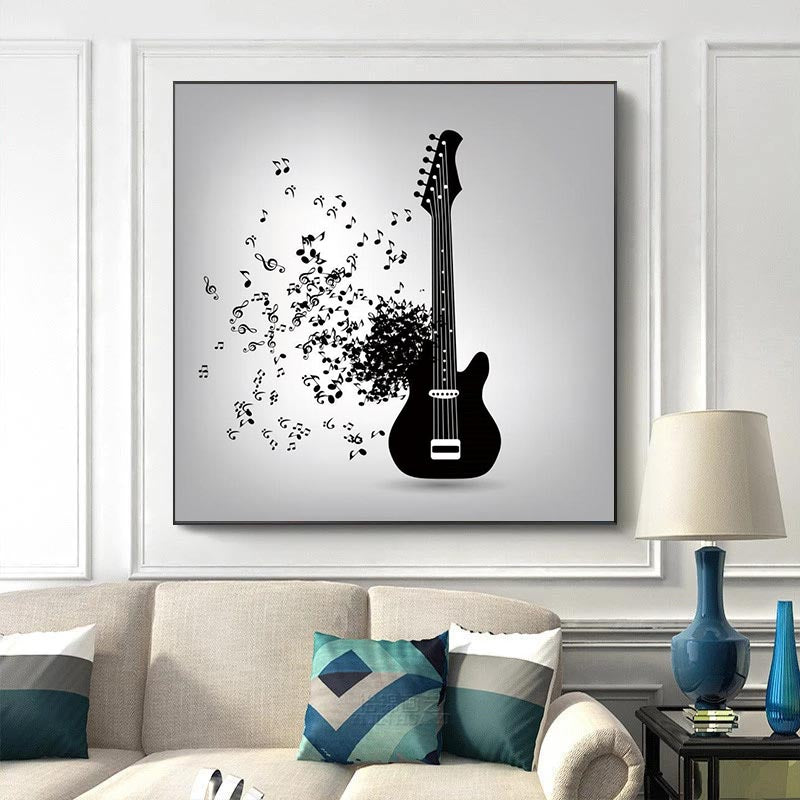 guitar art pavilion decoration painting