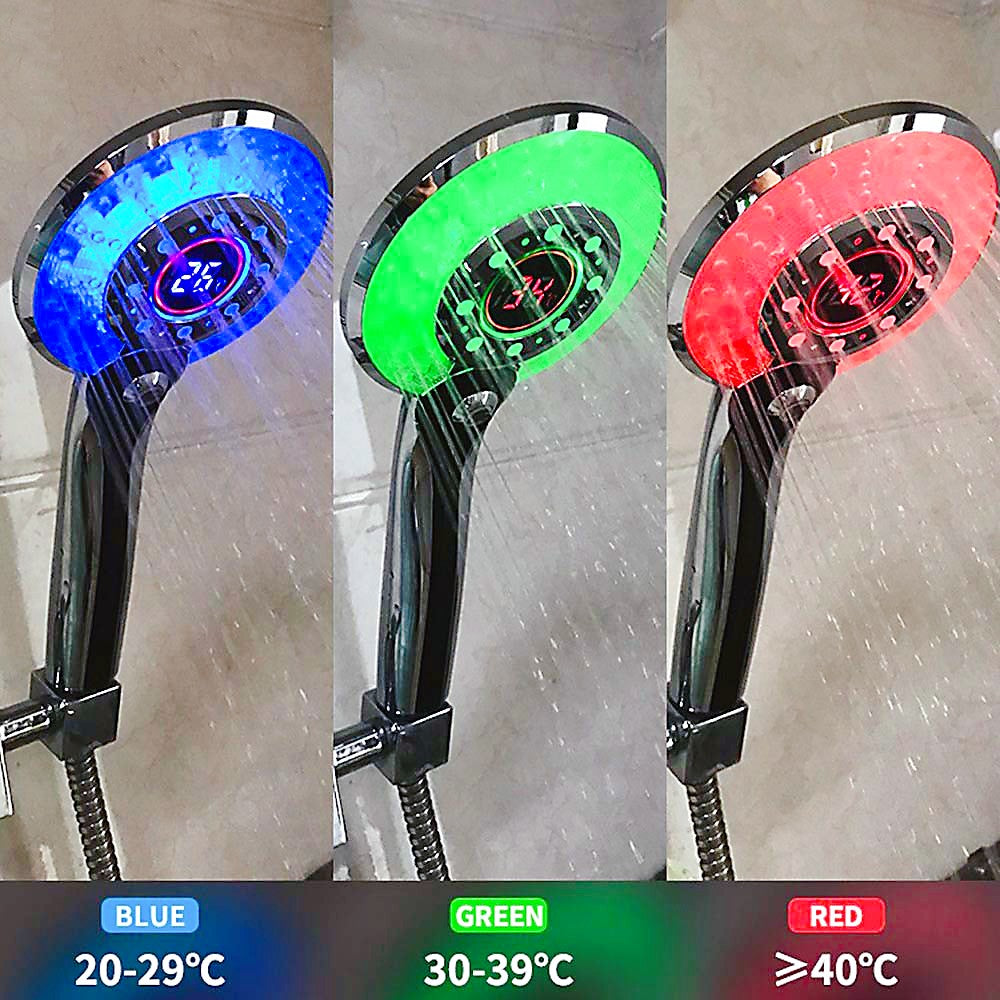 Three Gear Temperature Display Shower head.