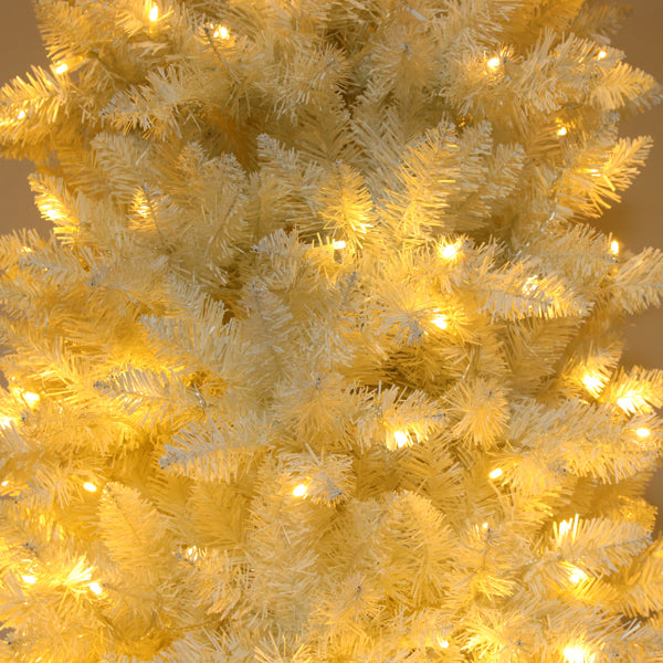 6.5ft 719 Branches with Fiber Optics white Christmas Tree.