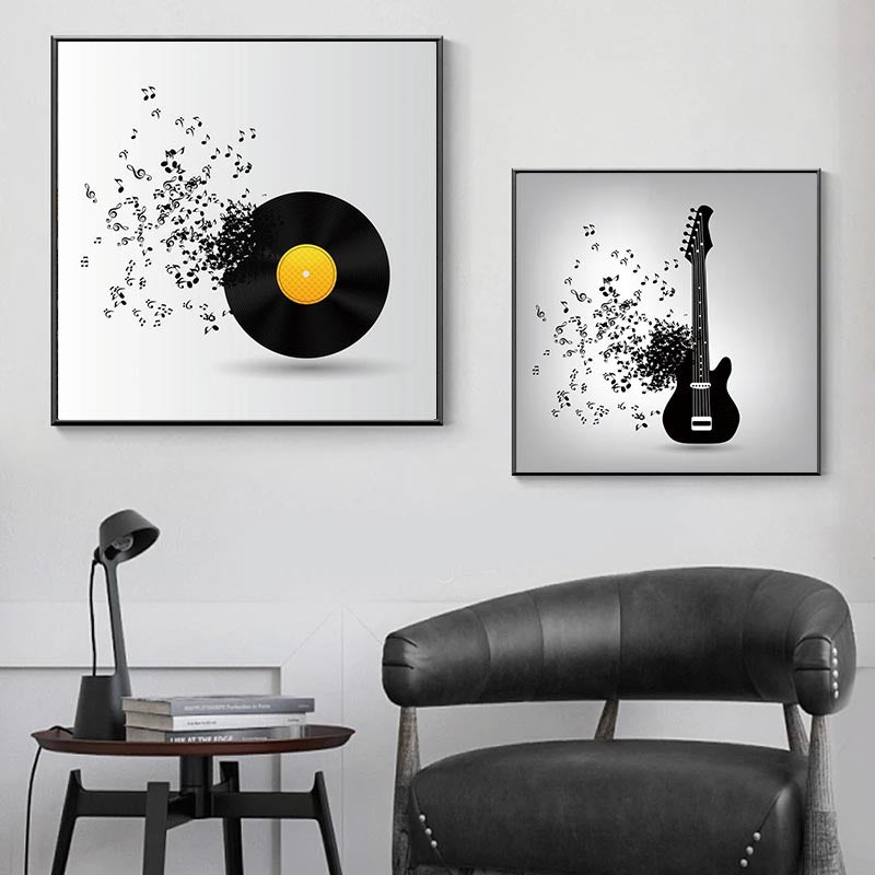 guitar art pavilion decoration painting