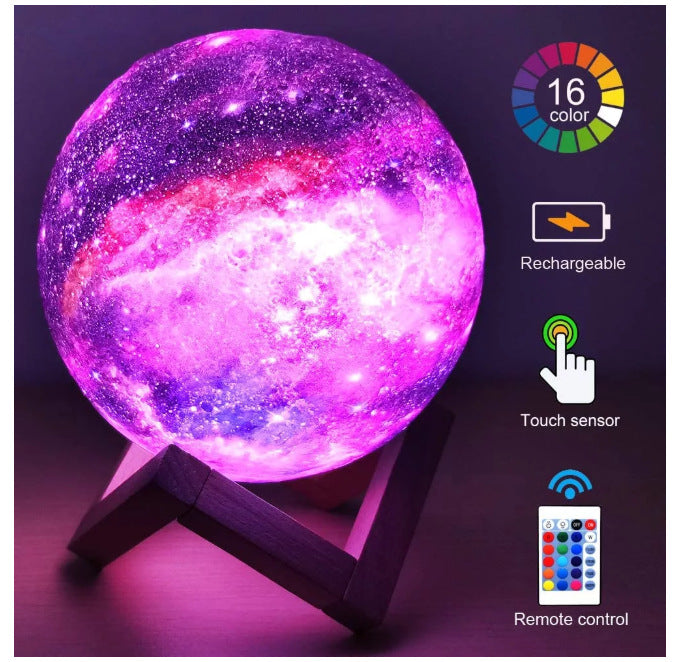 3D Moon Light Galaxy  Light